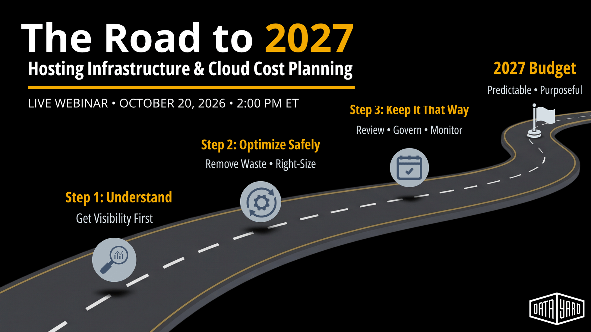 The Road to 2027: Infrastructure and Cloud Cost Planning webinar with Natalie Mezera, October 20, 2026
